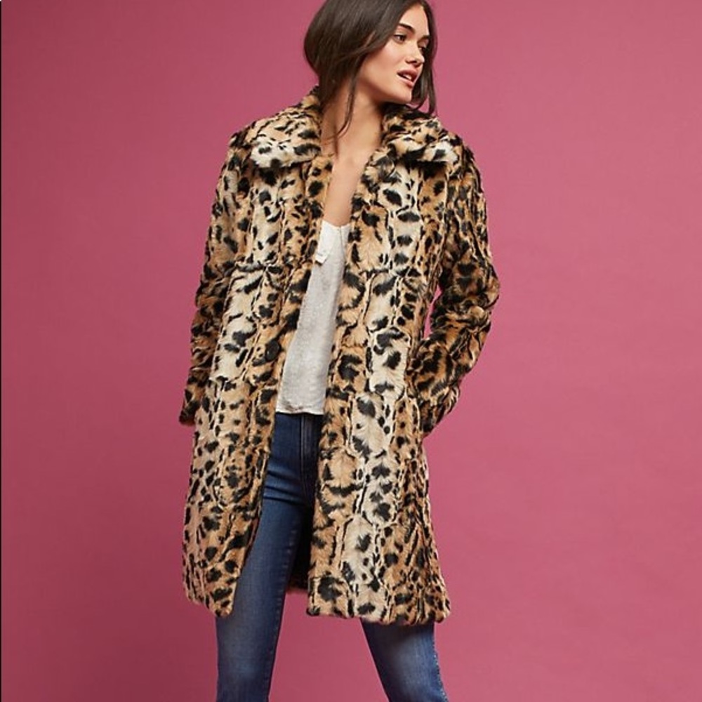 Matison Stone Leopard Print Coat